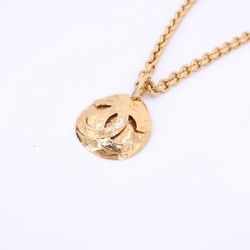Chanel Chain Long Necklace Coco Mark Gold Accessories 94P Vintage Ladies