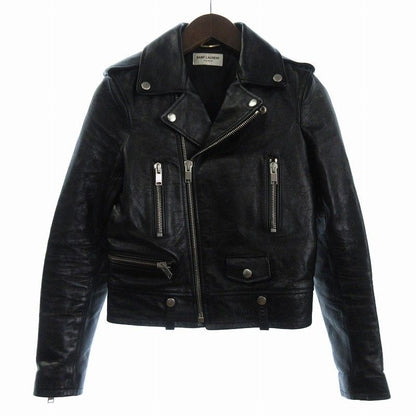 Saint Laurent Paris L01 Classic Motorcycle Leather Jacket Double Riders