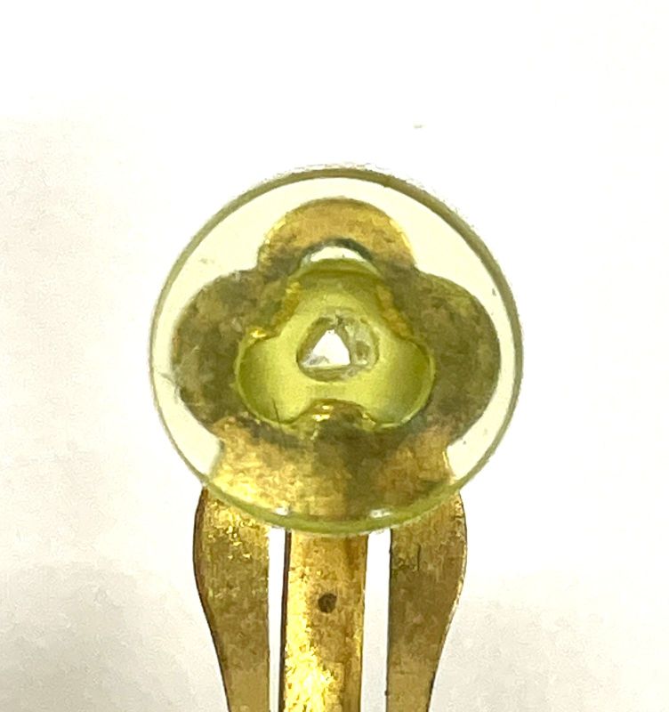 Chanel Coco Mark Star 01P Earrings (one Side Only) GP Black And Gold Made In