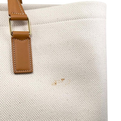 Celine Tote Bag Horizontal Cabas 190062 Canvas Leather Logo Brown Beige Celine