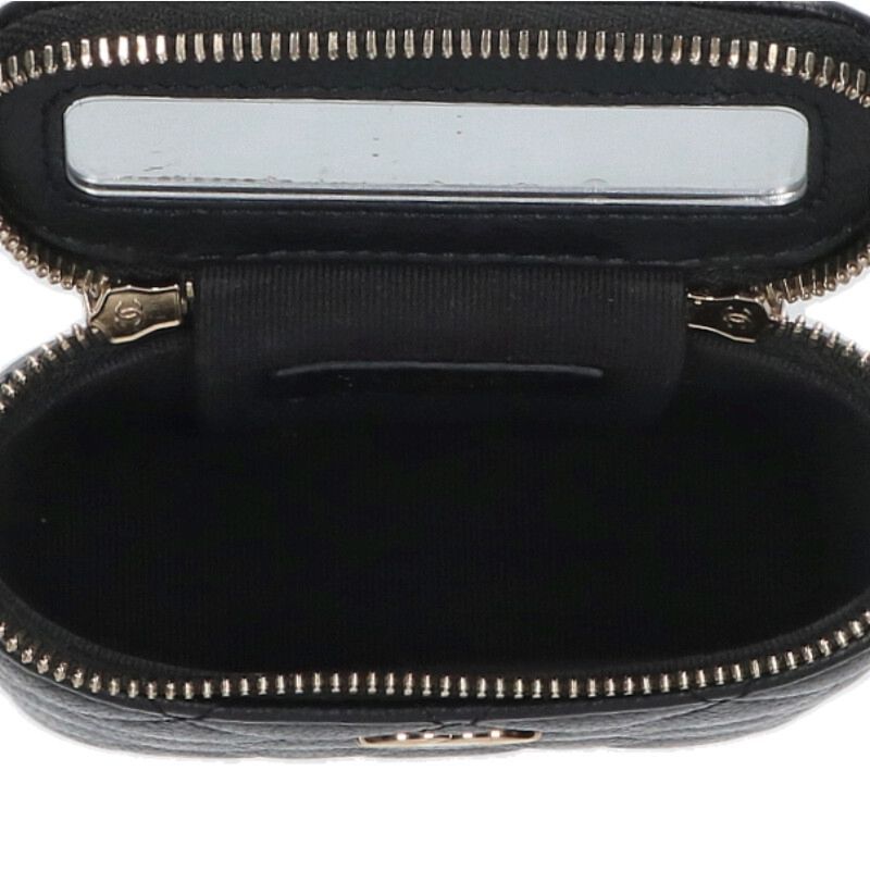 Chanel Ap2646 Matelasse Small Vanity Case Caviar Skin Chain Shoulder Bag Women