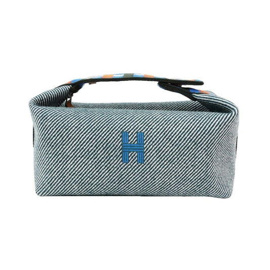 Hermes Brid A Black PM Au-carre Handbag Pouch Vert Foret