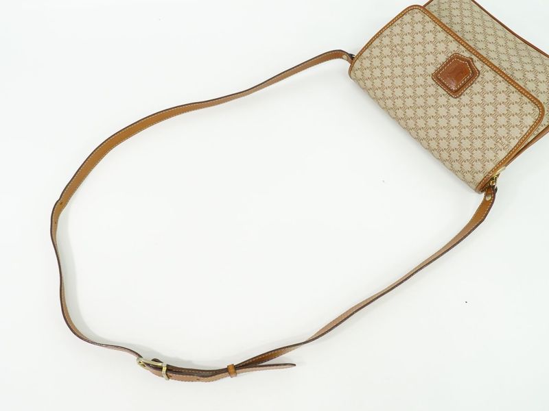 Authentic Celine Macadam Shoulder Bag Pochette PVC Beige Macadam Bag Pre-owned