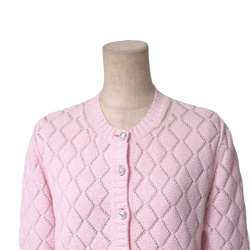 2023Chanel Knitwear Size 34 Long Sleeves Cardigan CC Logo Coco Mark Buttons