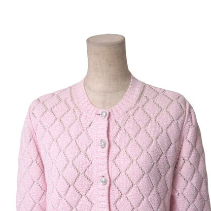 2023Chanel Knitwear Size 34 Long Sleeves Cardigan CC Logo Coco Mark Buttons