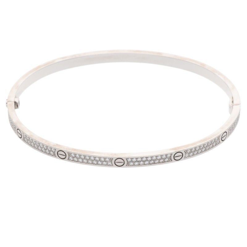 Cartier LOVE Bracelet PAVE Diamonds 18kwg PAVE Diamond Bracelet Men's 19