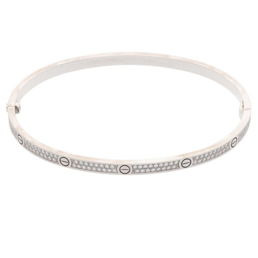 Cartier LOVE Bracelet PAVE Diamonds 18kwg PAVE Diamond Bracelet Men's 19