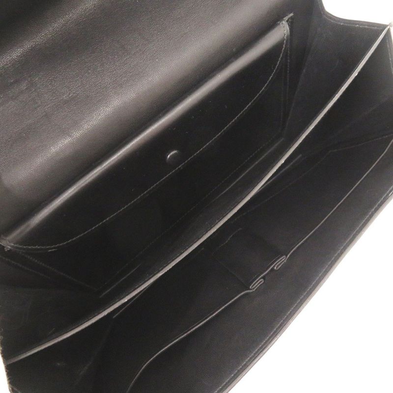 Hermes Vintage Leather Black Handbag Black 1126 Hermes