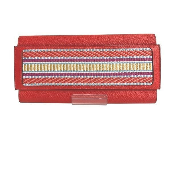 Hermes Passant Compact Orange Bifold Wallet