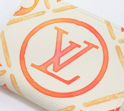 Louis Vuitton Coin Case Monogram Tile Coral Zippy Coin Purse M83658