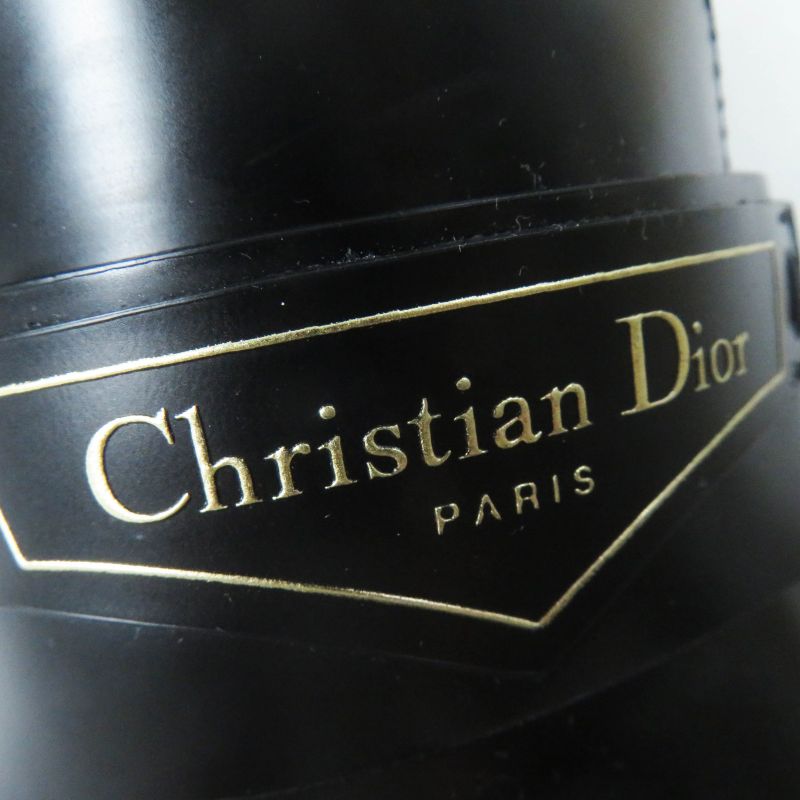 Christian DIOR BOY Leather Loafers Black 35 Women