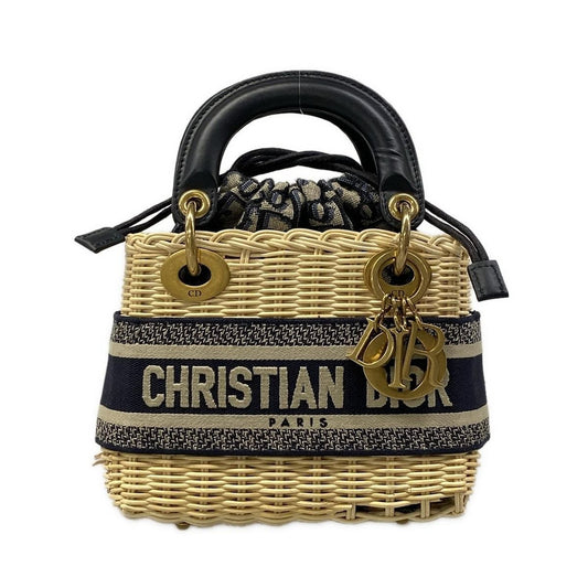 Dior Mini Bag Beige Navy Ivory Leather X