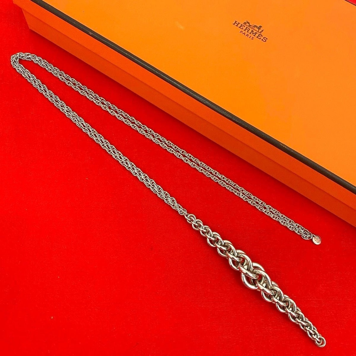 Hermes Vintage Atalante Necklace Chain Pendant