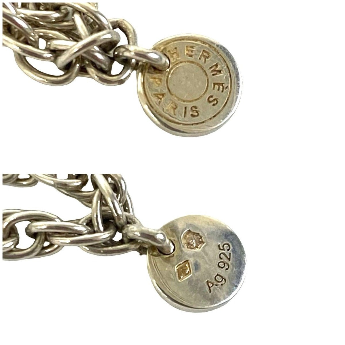 Hermes Vintage Atalante Necklace Chain Pendant — view 3