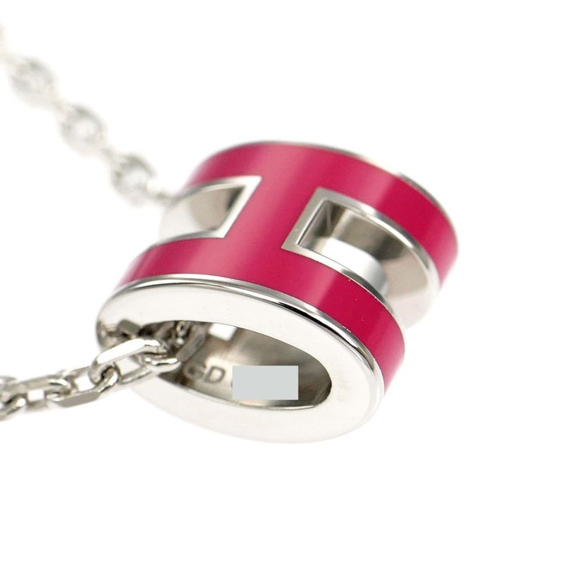 Hermes Necklace Pop Ash Mini Pendant Le Jugalante Silver Color Accessori