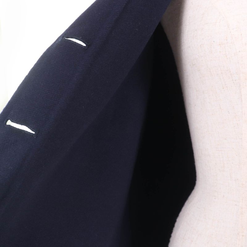 Christian DIOR 2r0c48x1116 Wool Rabbit Blend Sailor Collar Jacket Navy 40 Made