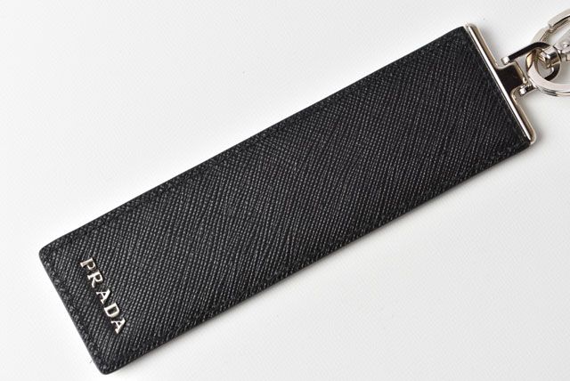 Unused Prada Key Ring Key Holder Logo Patchwork Black Multi
