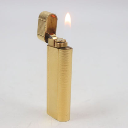 Cartier Oval All-over Roller Gas Lighter Gold Swiss Made Men's Ignition