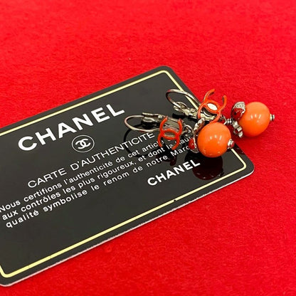 Chanel Coco Mark Flower Ladybug Motif GP Earrings Accessories 04P
