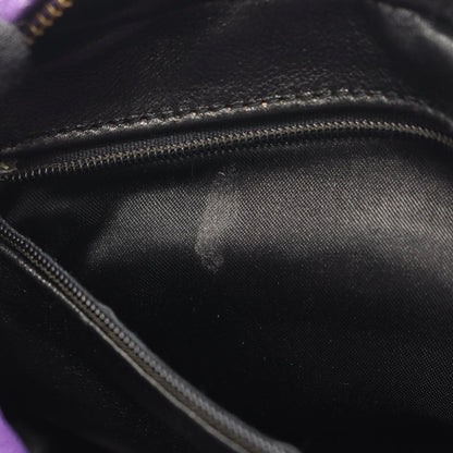 Chanel Shoulder Bag Quilted Purple Fabric Fringe Mini Chain — view 6