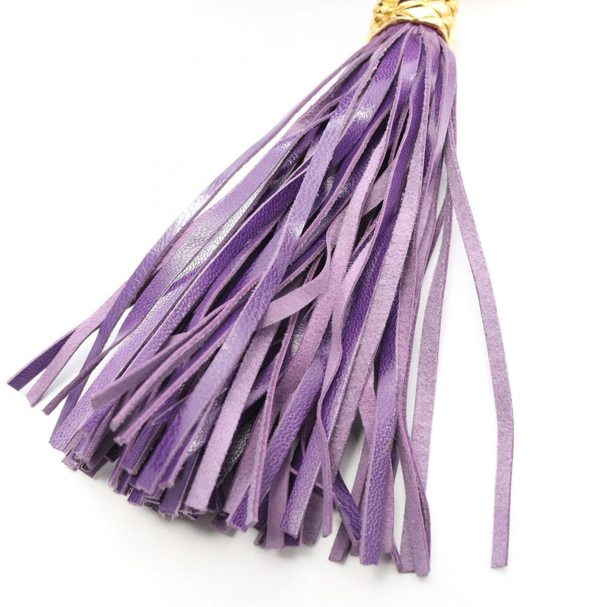 Chanel Shoulder Bag Quilted Purple Fabric Fringe Mini Chain — view 10
