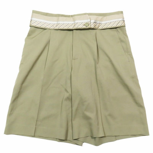 Unused 23SS DIOR Bermuda Shorts Tuck Slacks Half Pants Inside Out Waist Wool 48