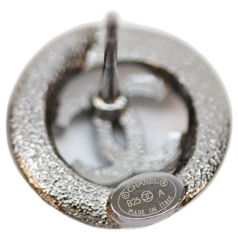 Chanel B25A Coco Rhinestone Round Earrings