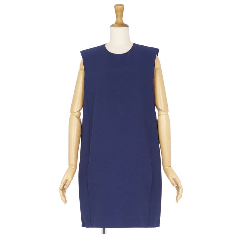 Celine Dress Phoebe Period Sleeveless Zip Up Top Women's 36 (S Equivalent) Navy
