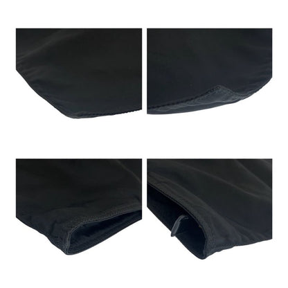 Prada Tessuto Triangle Logo Plate Black Gold Hardware Nylon Tote Handbag Ladies