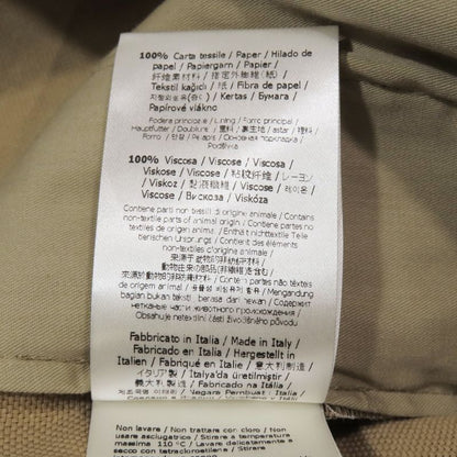 Unused 2023 Fendi Textile Paper Tuck Slacks Wide Straight Pants Bottoms 46