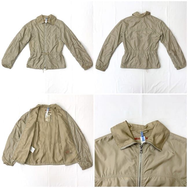 Prada Blouson Beige Sport 280562 Excellent Condition Cleaned