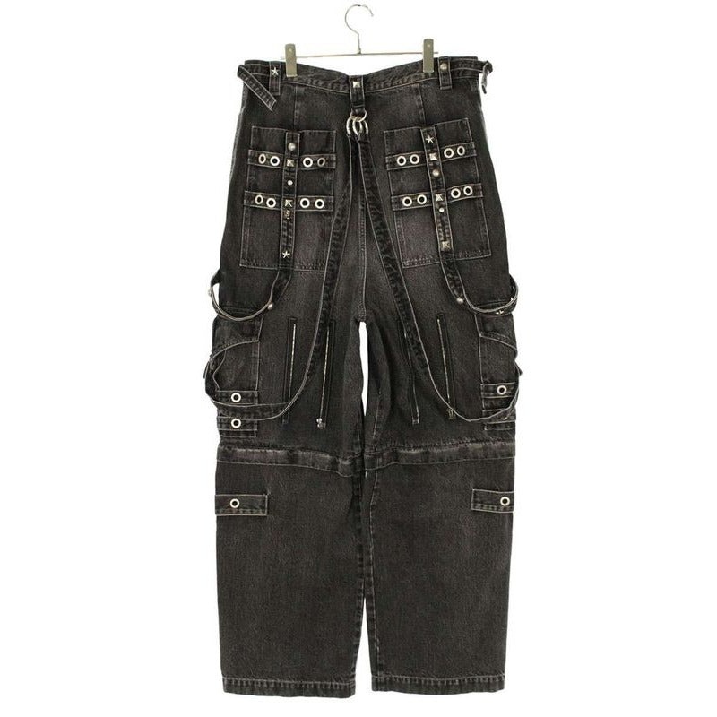 Balenciaga 22 SS Tbp47 Studded Decorated Baggy Labor Denim Pants 32 — view 2