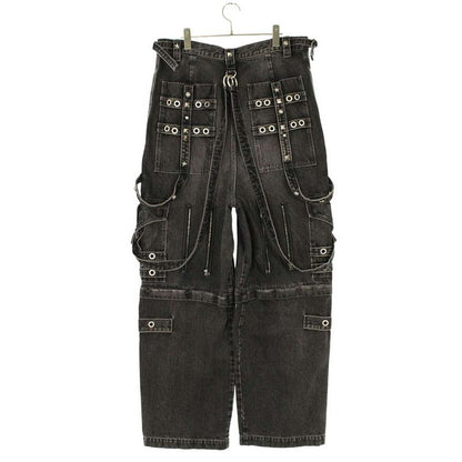Balenciaga 22 SS Tbp47 Studded Decorated Baggy Labor Denim Pants 32 — view 2
