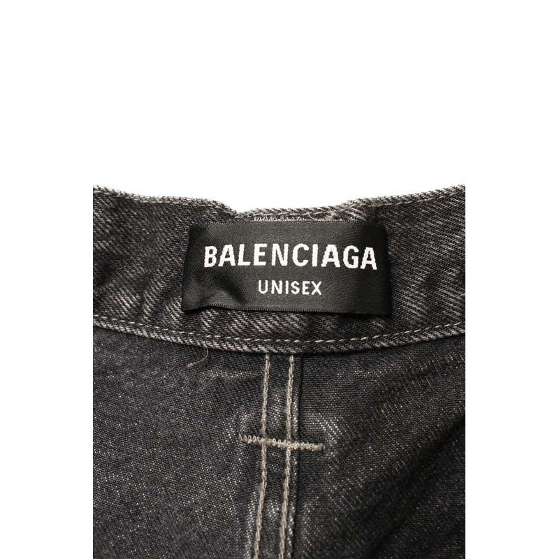 Balenciaga 22 SS Tbp47 Studded Decorated Baggy Labor Denim Pants 32 — view 3
