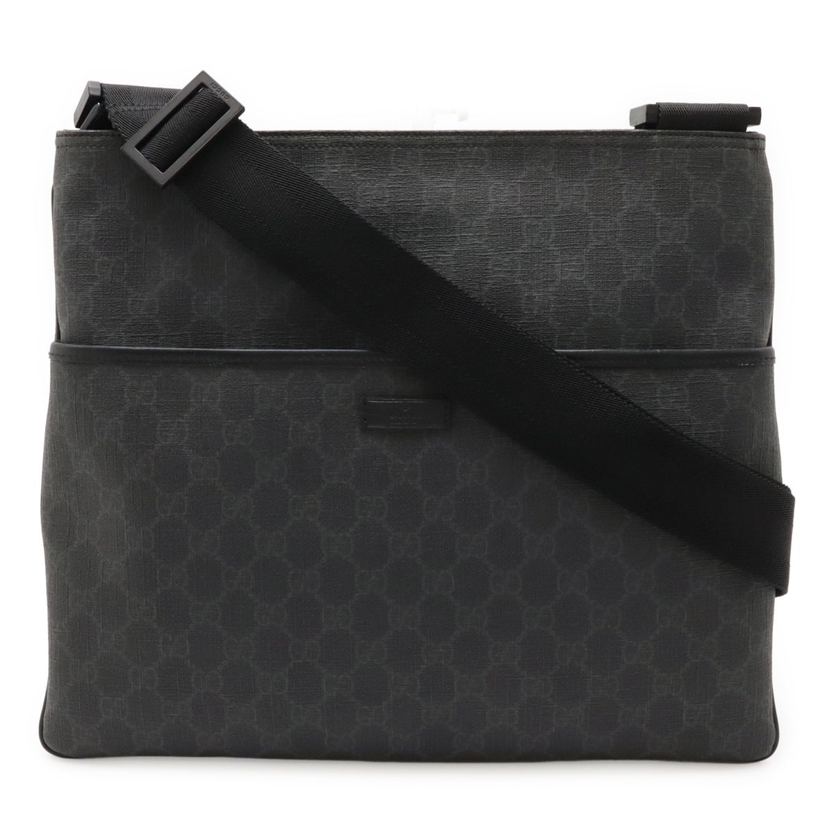 Gucci GG Plus GG Supreme Shoulder Bag Crossbody Shoulder PVC Leather Black