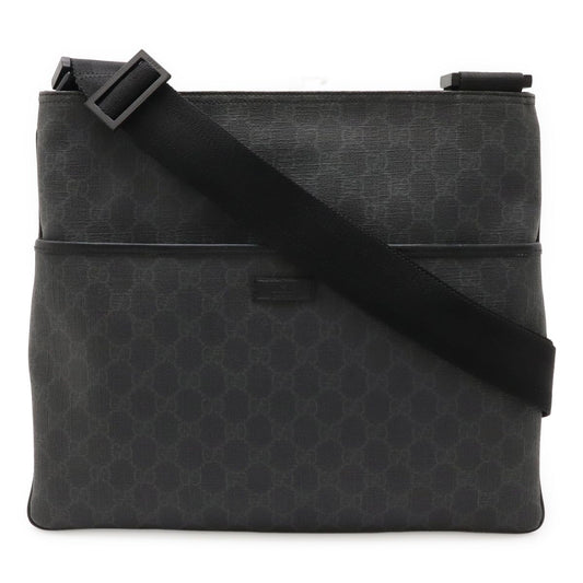 Gucci GG Plus GG Supreme Shoulder Bag Crossbody Shoulder PVC Leather Black