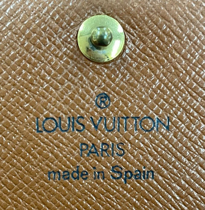Louis Vuitton Monogram Porte Monet Vieux Trésor Fold Wallet With L-shaped