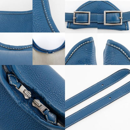 Hermes Masai PM Taurillon Clemence Blue □F Ladies Shoulder Bag