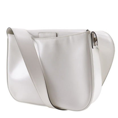Celine One Shoulder Leather White Women's Shoulder Bag