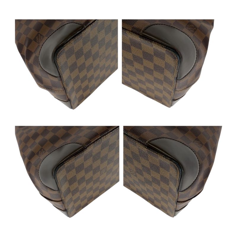 Louis Vuitton Damier Hampstead MM Brown Gold Hardware PVC N51204 Tote Bag