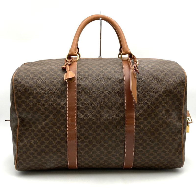 Celine Mc97/2 Boston Bag Travel Bag Travel Bag Macadam Brown PVC Vintage Ladies