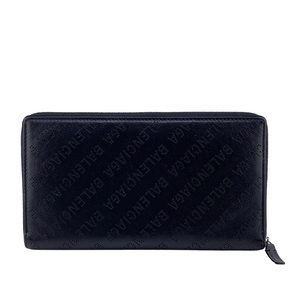 Balenciaga Round Zip Wallet Everyday Long Black