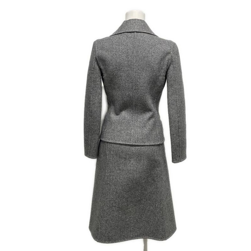 Dior/christian Dior Skirt Suit For Women - Gray Light Gray And Multi Wool