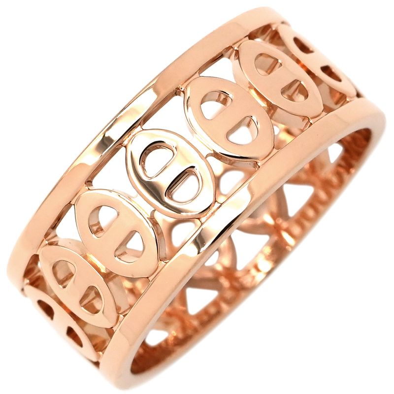 Hermes Ring Chaine D'ancre Divine PM 18k Pink Gold Pink Gold #52 Au750 18k Gold
