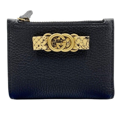 Gucci Wallet Interlocking Black Leather Bifold