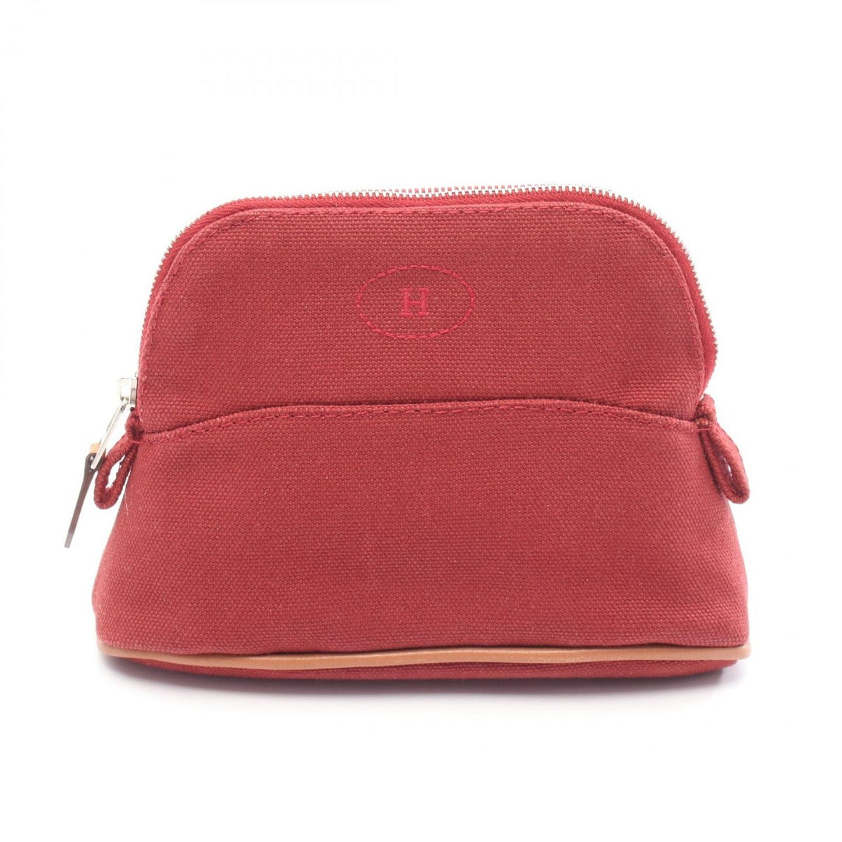 Hermes Pouch Bolide 15 Mini Rouge Ash Canvas Leather