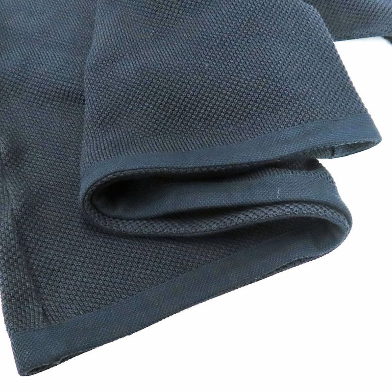 Hermes Waffle Knit Sleeveless Dress Black 100% Cotton Black Women's