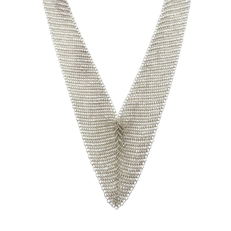 Tiffany & Co Elsa Peretti Mesh 925 Silver Necklace 0076 Tiffany & Co