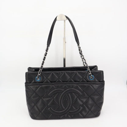 Chanel Quilted Caviar Leather Chain Tote — view 3