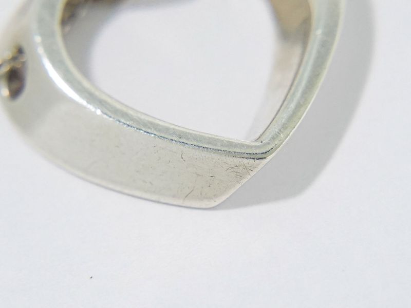 Authentic Tiffany & Co Tiffany & Co Geometric Heart 925 Necklace Pendant Silver